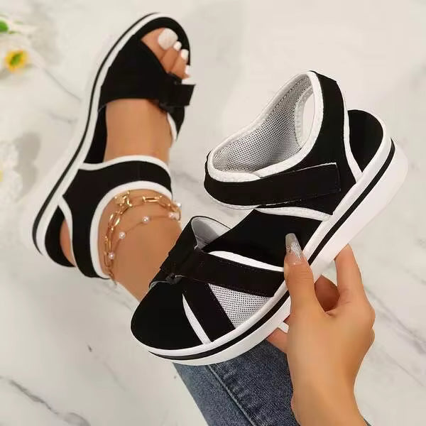 Women Sandals Platform Wedge Slip On Easy Wear Travel Ready