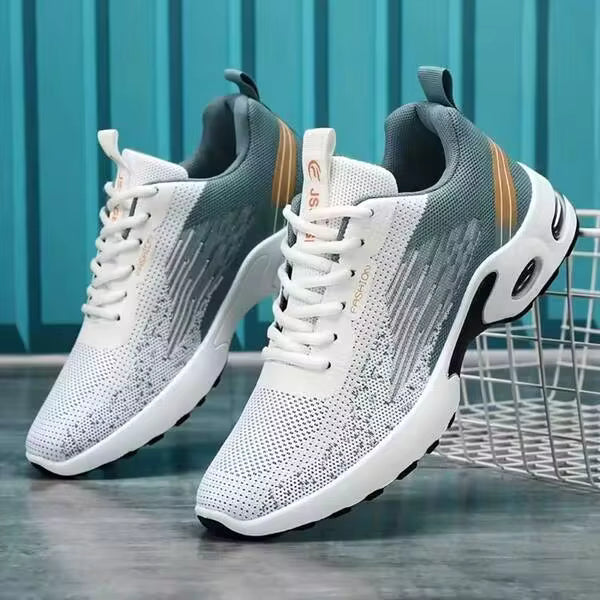Men's Air Cushion Tennis Shoes Breathable Mesh Non-Slip Lightweight Athletic Sneakers For Running Walking